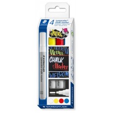 Staedtler Lumocolor marcador de tiza Bala Azul, Rojo, Blanco, Amarillo 4 pieza(s) (Espera 4 dias) en Huesoi